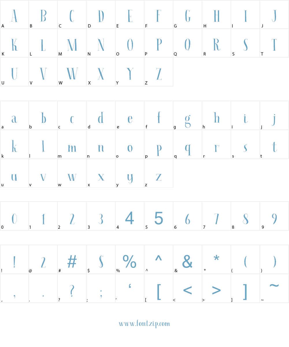 Seven Seas DEMO Font Character
